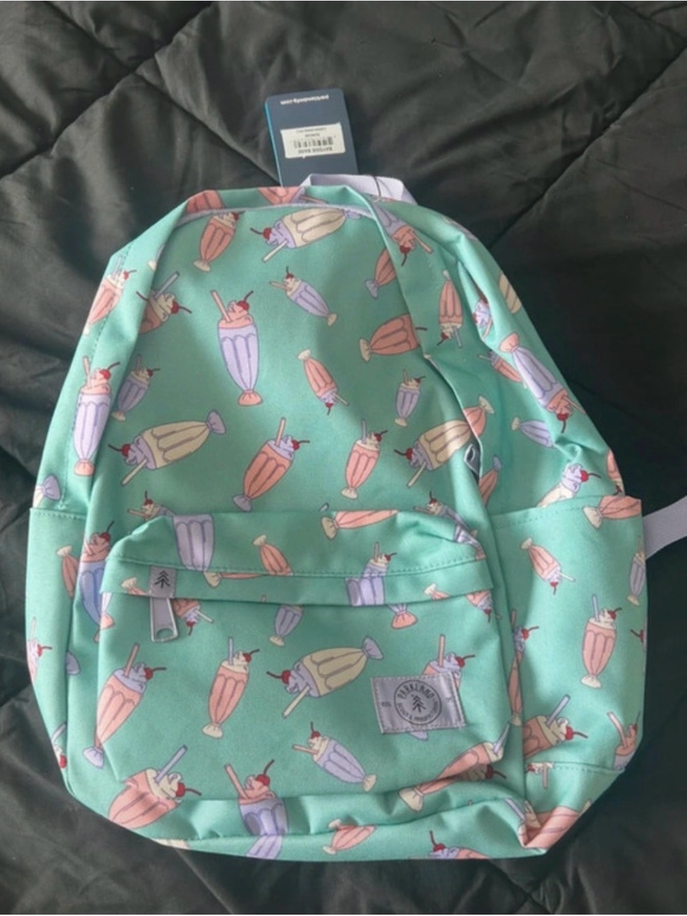 Mint Kids Backpack with Ice Cream Float Print by Unknown Brand